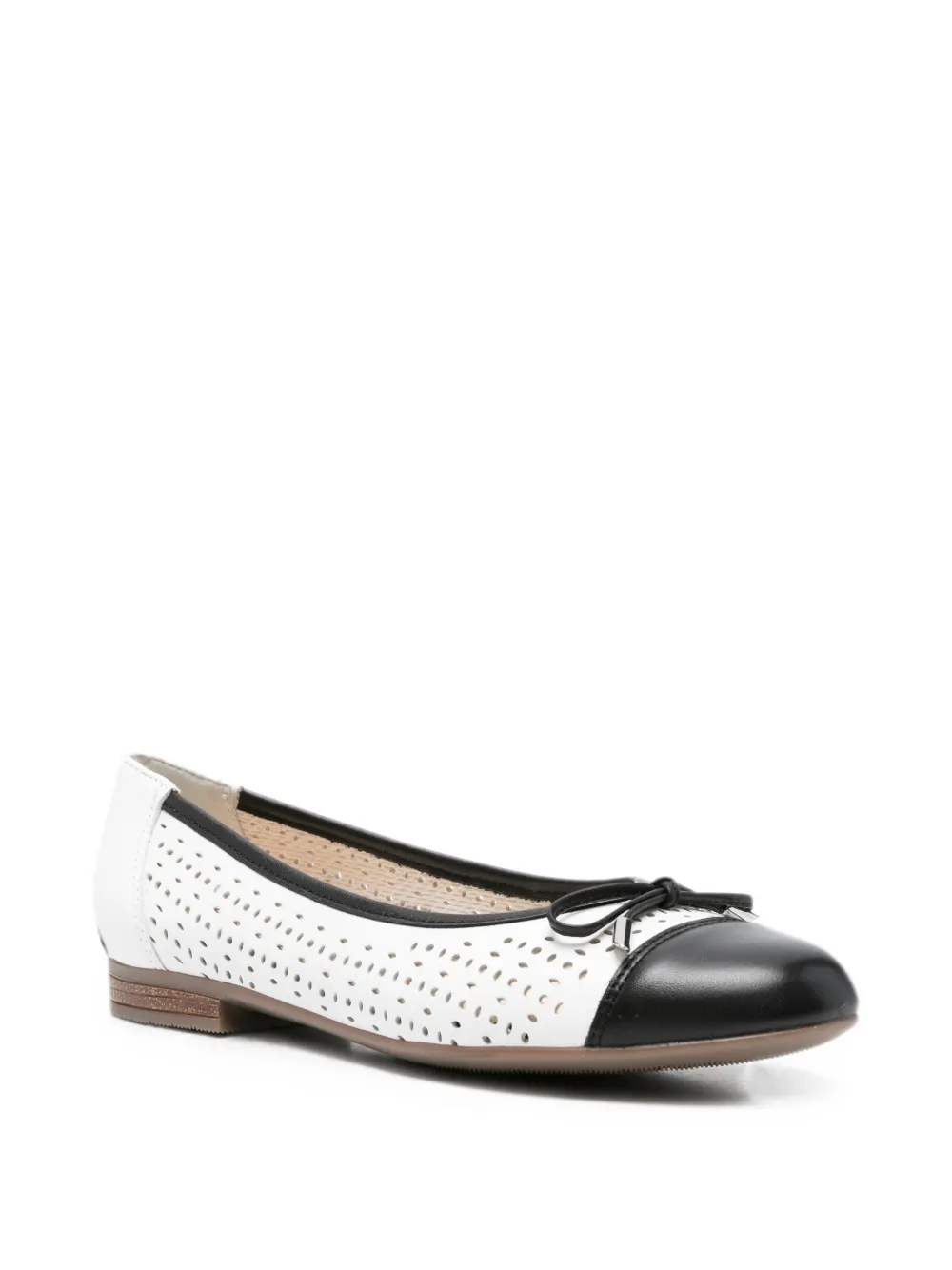ARA Ballerina's met geperforeerd detail Wit