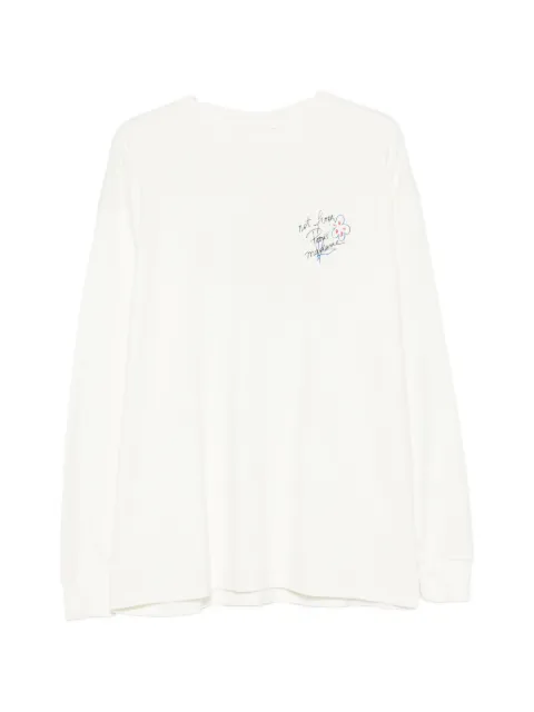 Drôle De Monsieur slogan-print long-sleeves T-shirt