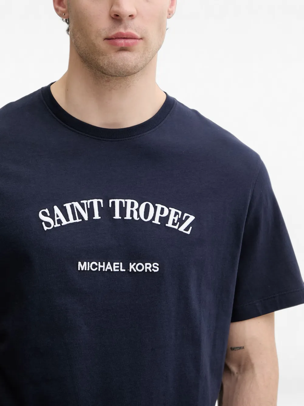Michael Kors Saint Tropez katoenen-jersey T-shirt Blauw
