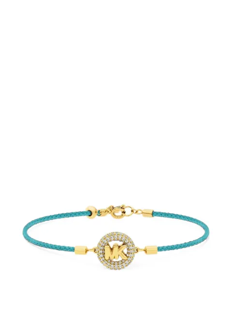 Michael Kors bracelet with cord and gold-tone logo with inlays
