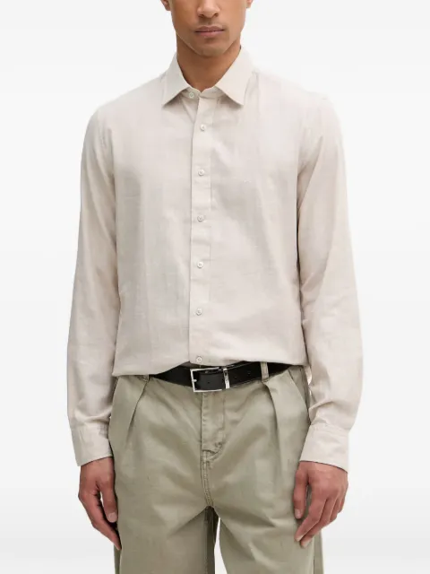 Michael Kors camisa slim de algodón y lino