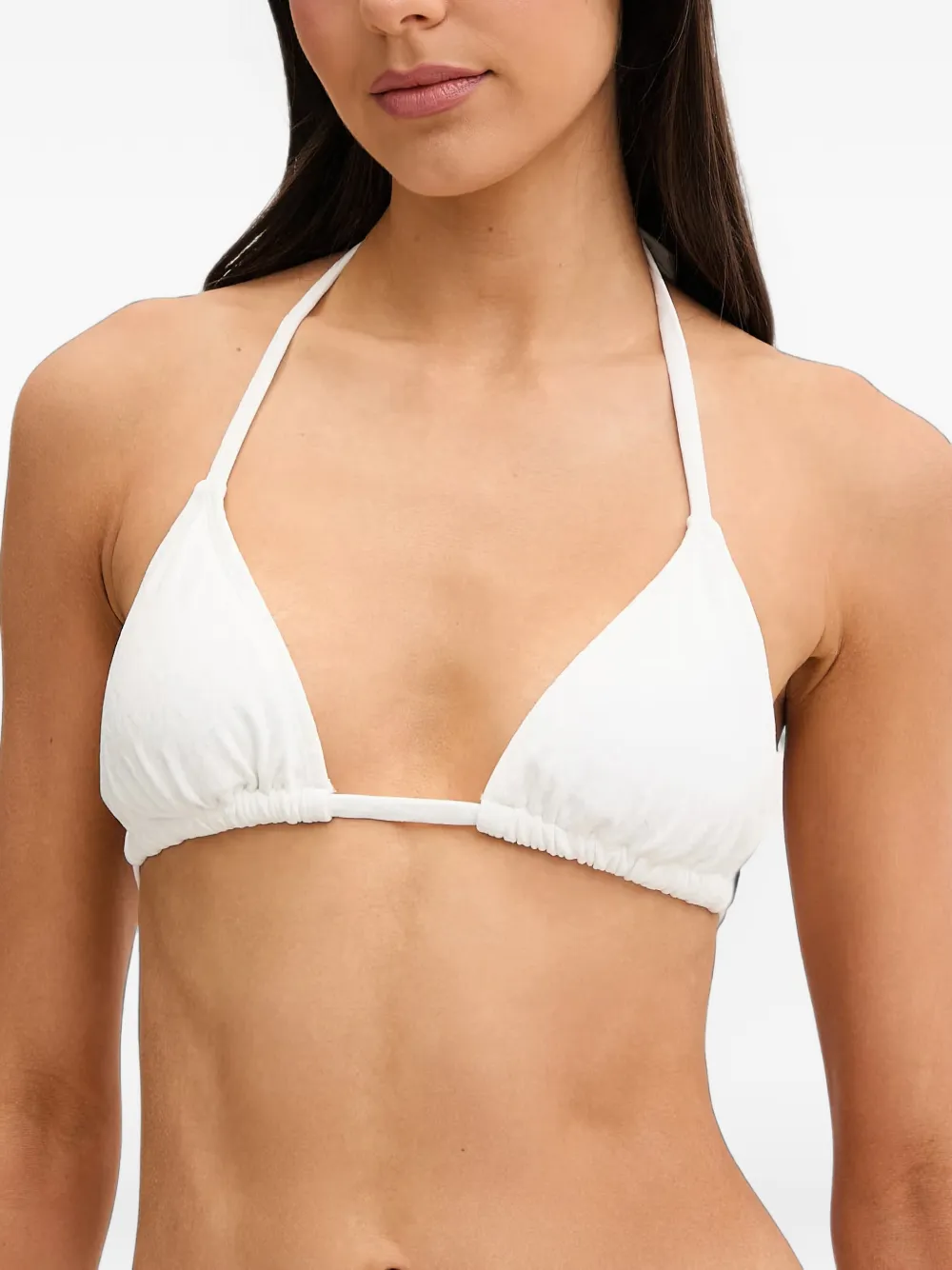 Michael Michael Kors logo-jacquard triangle bikini - Bianco
