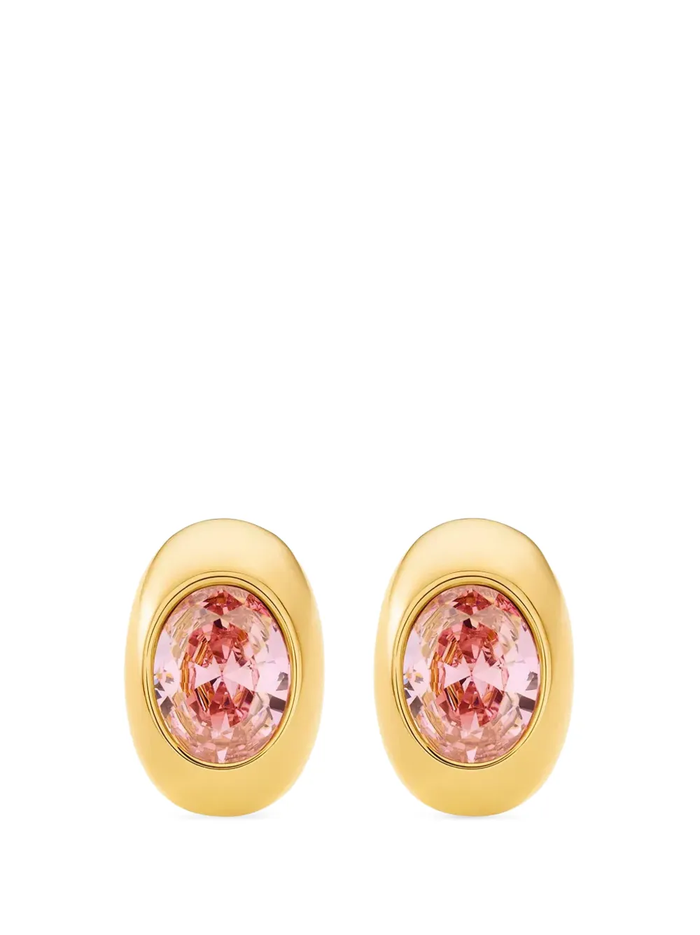 Michael Kors crystal-embellished oval earrings - Oro