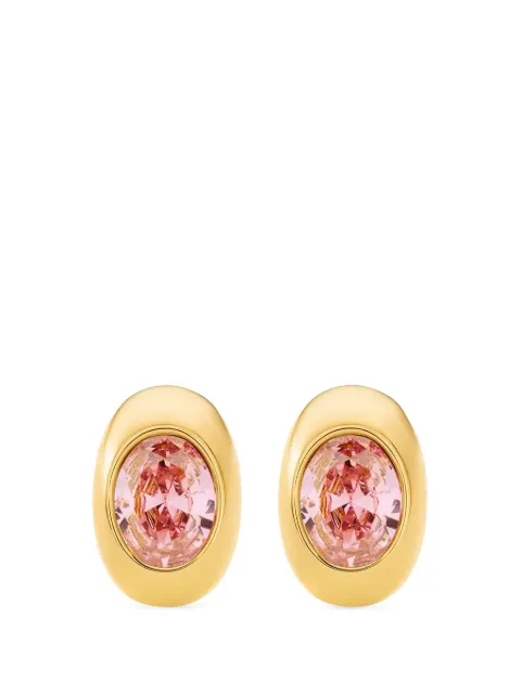 Michael Kors aretes ovalados con detalles de cristal