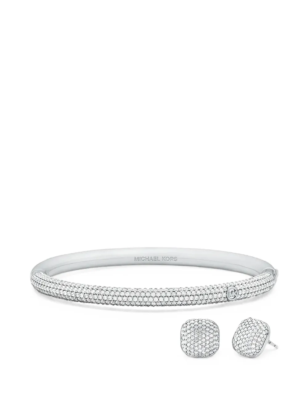 Michael Kors pavé-set crystal bracelet set - Argento