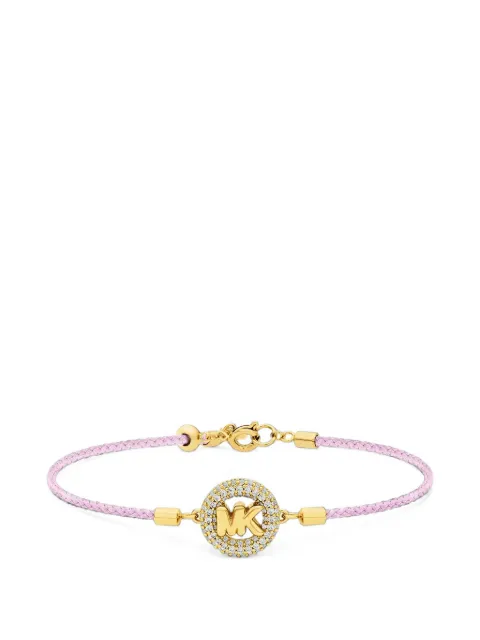Michael Kors bracelet with cord and gold-tone logo with inlays