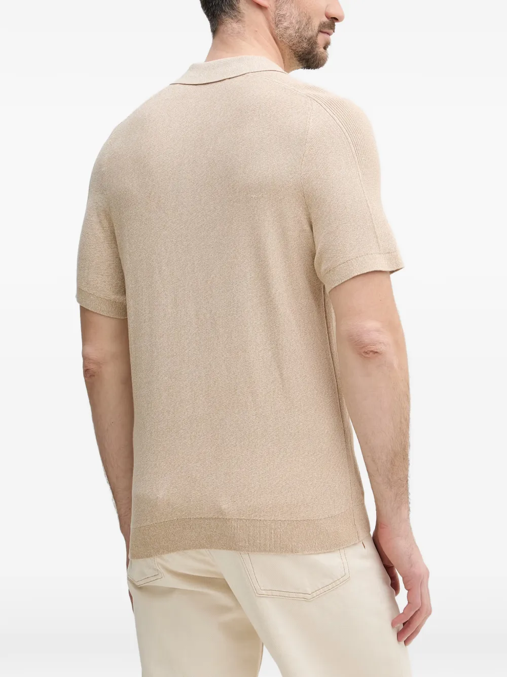 Michael Kors Poloshirt van katoenen mouliné Beige