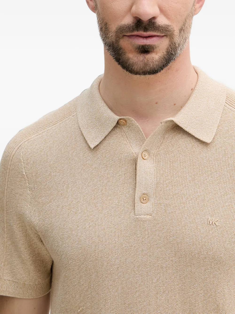 Michael Kors Poloshirt van katoenen mouliné Beige