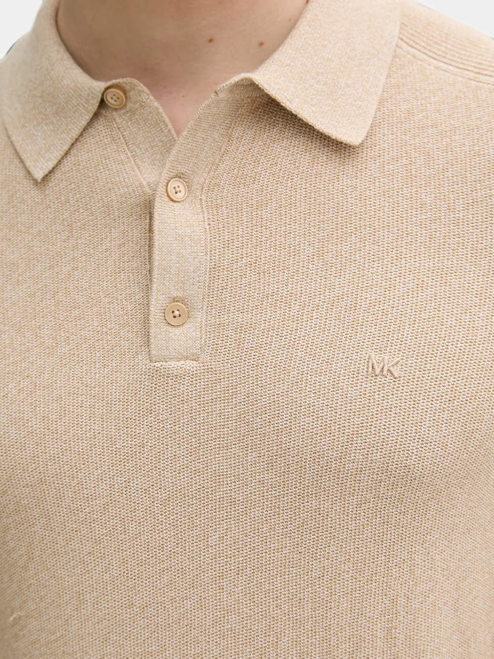 Michael Kors Poloshirt van katoenen mouliné Beige