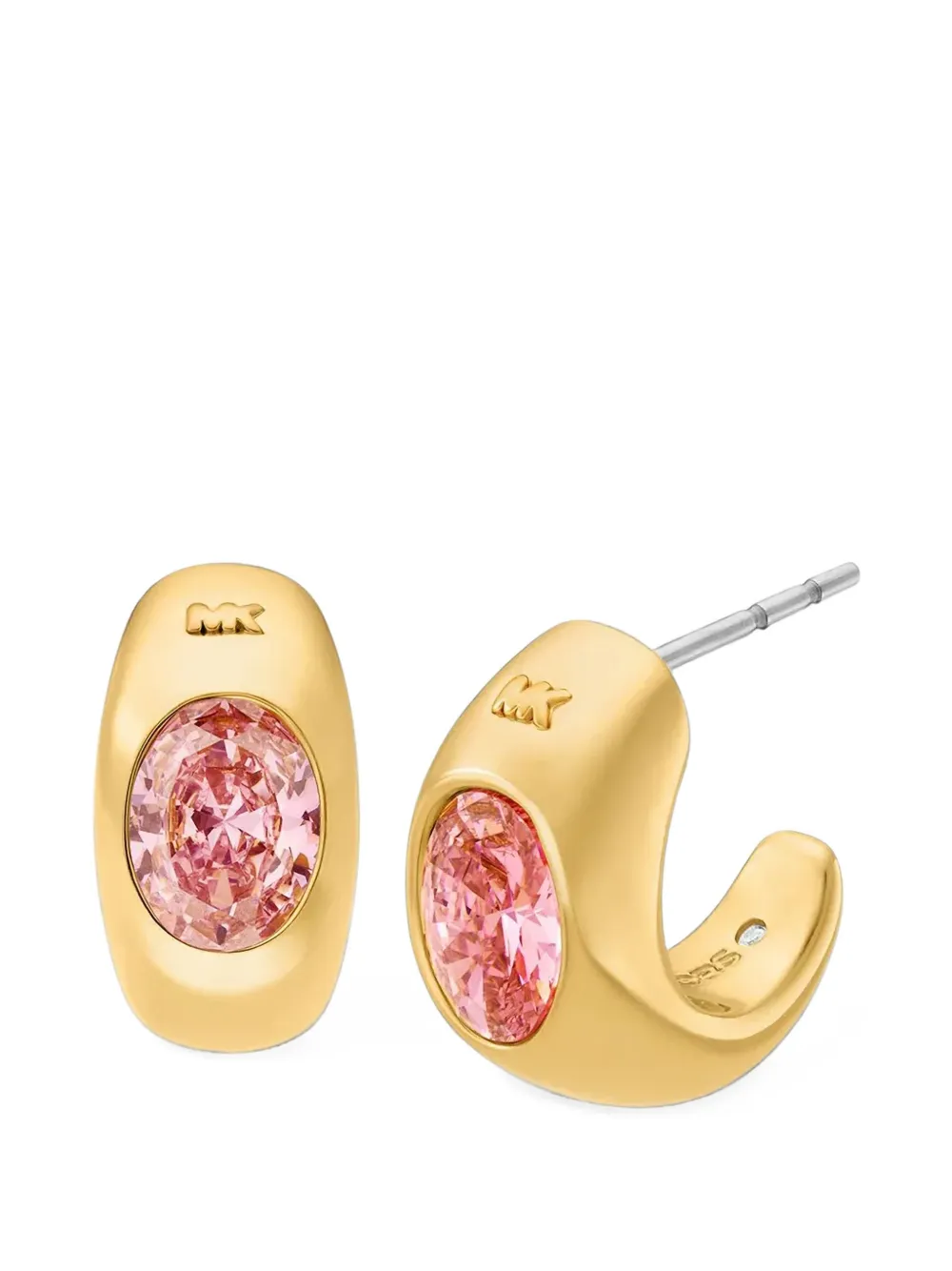 Michael Kors cubic zirconia huggie hoop earrings - Oro