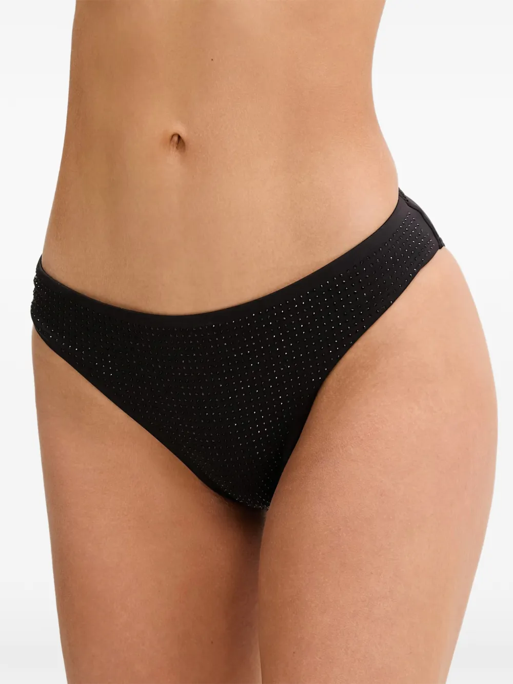 Michael Michael Kors rhinestone-embellished bikini bottoms - Nero