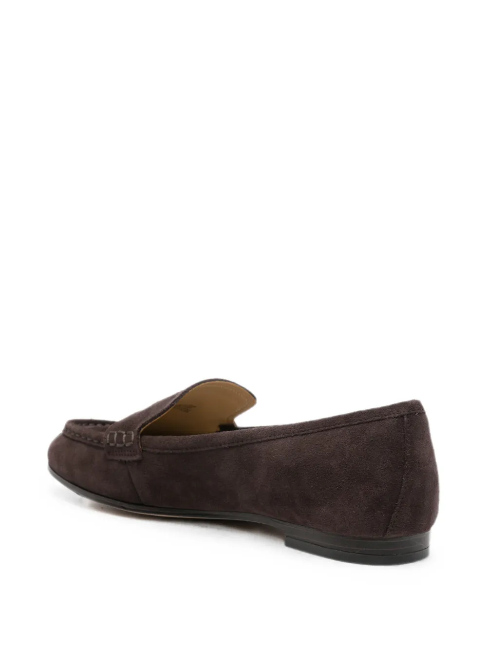 Michael Kors Jennings suède loafers met logoplakkaat Bruin
