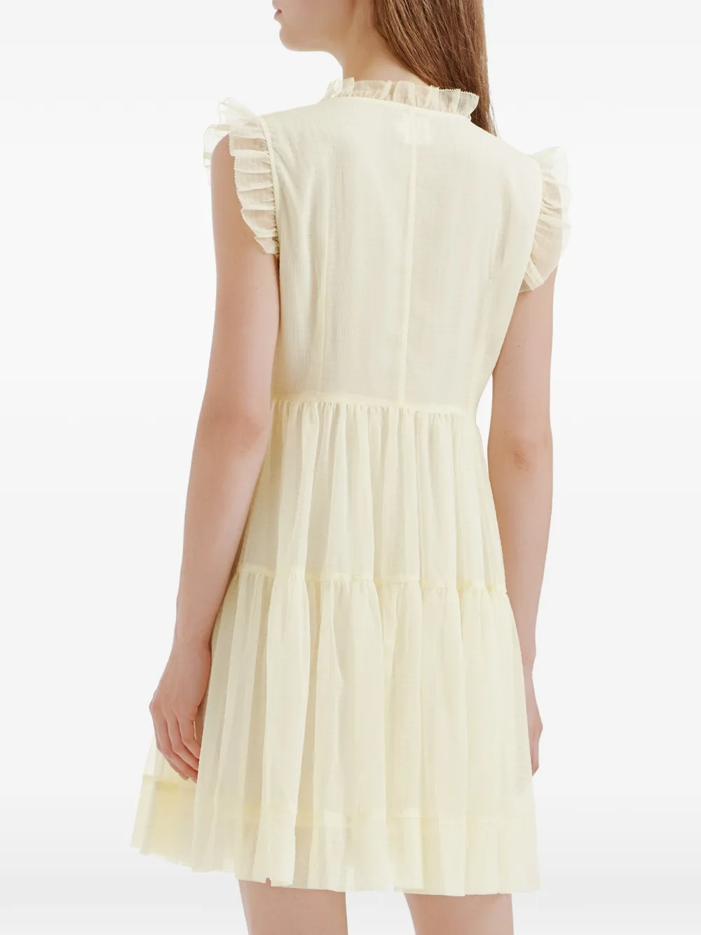 b+ab Mini-jurk met ruches Geel