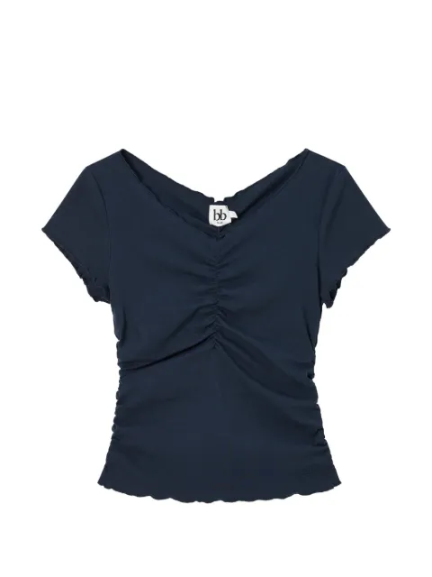 b+ab t-shirt froncé à col v
