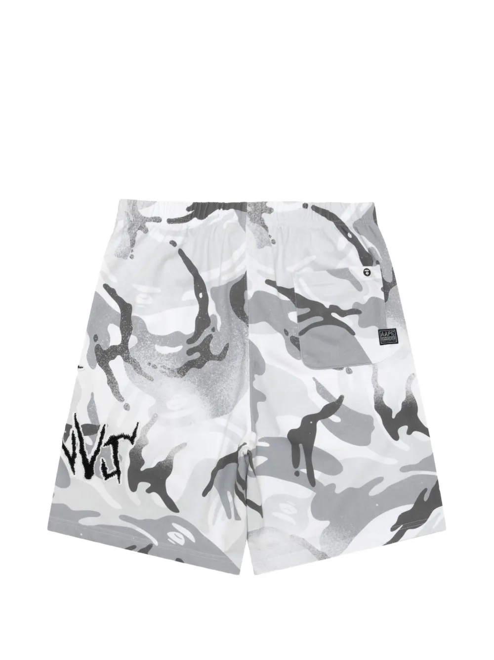 AAPE BY *A BATHING APE APEUNVS shorts met camouflageprint en borduurwerk Wit