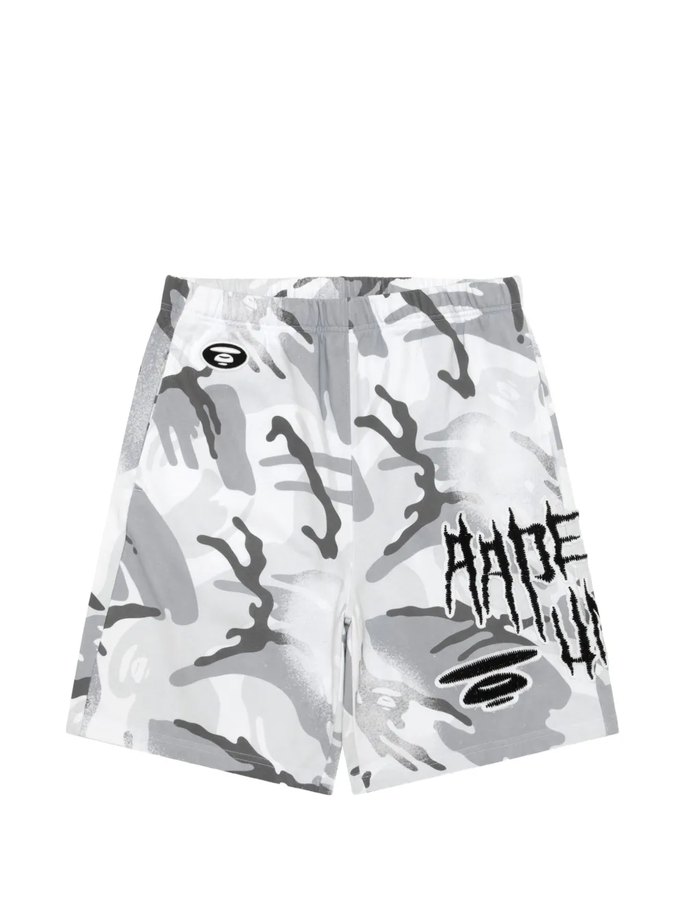 AAPE BY *A BATHING APE® AAPEUNVS camouflage-print embroidered shorts - Bianco