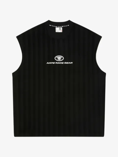 AAPE BY *A BATHING APE® Moonface logo-patch panelled tank top