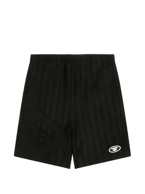 AAPE BY *A BATHING APE® logo-patch striped shorts