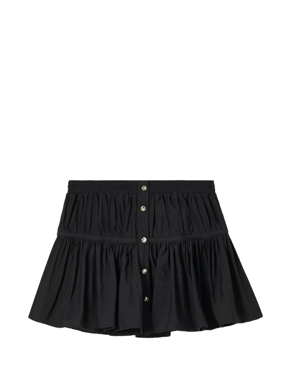 B+ab Button-up Ruffled Mini Skirt In Black