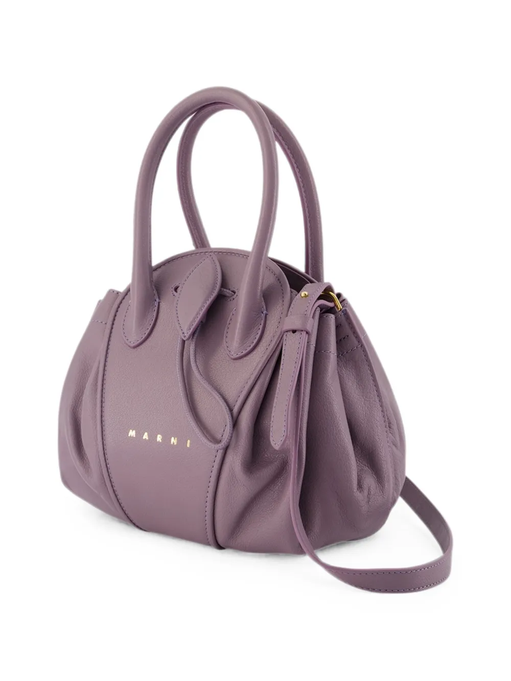Marni Tulipea leren shopper Paars