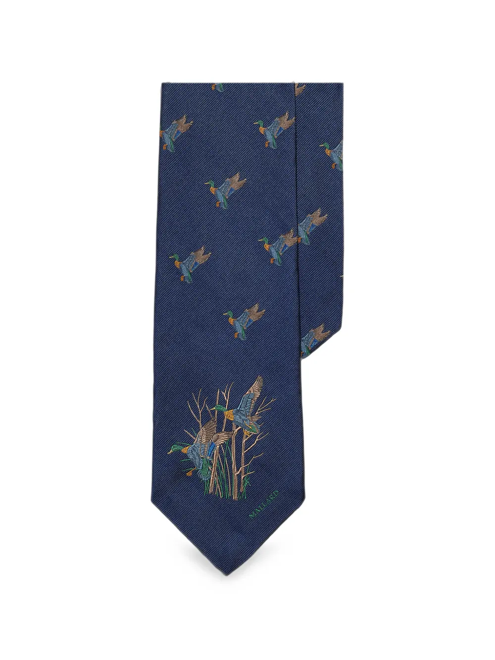 Polo Ralph Lauren Graduate mallard-patterned silk tie - Blu