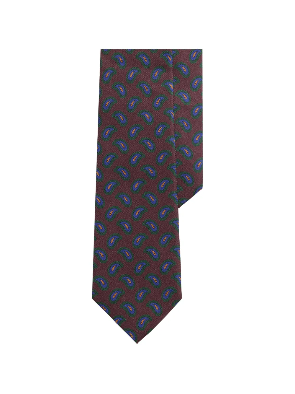 Polo Ralph Lauren pine-print silk twill tie Rood