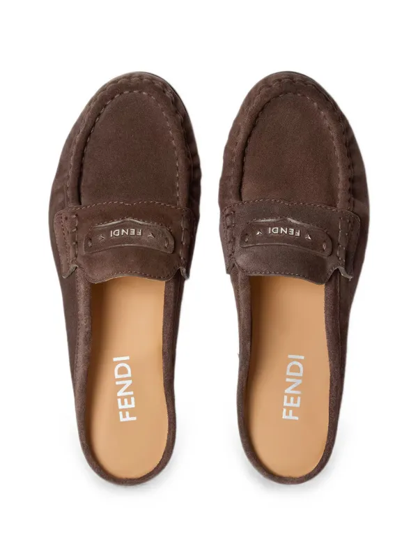 FENDI スクランチ ローファー | ブラウン | FARFETCH JP