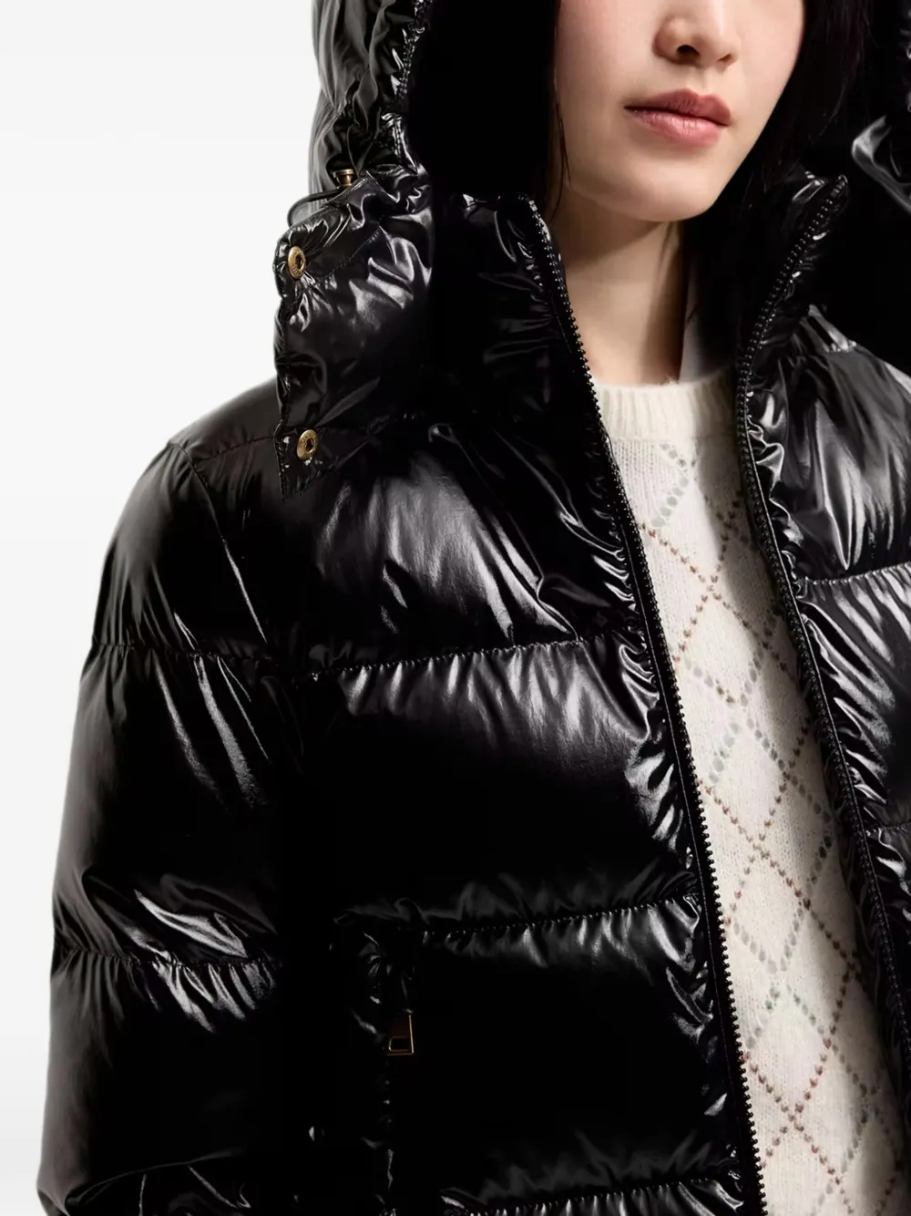 Moncler Niveole gewatteerd donsjack Zwart