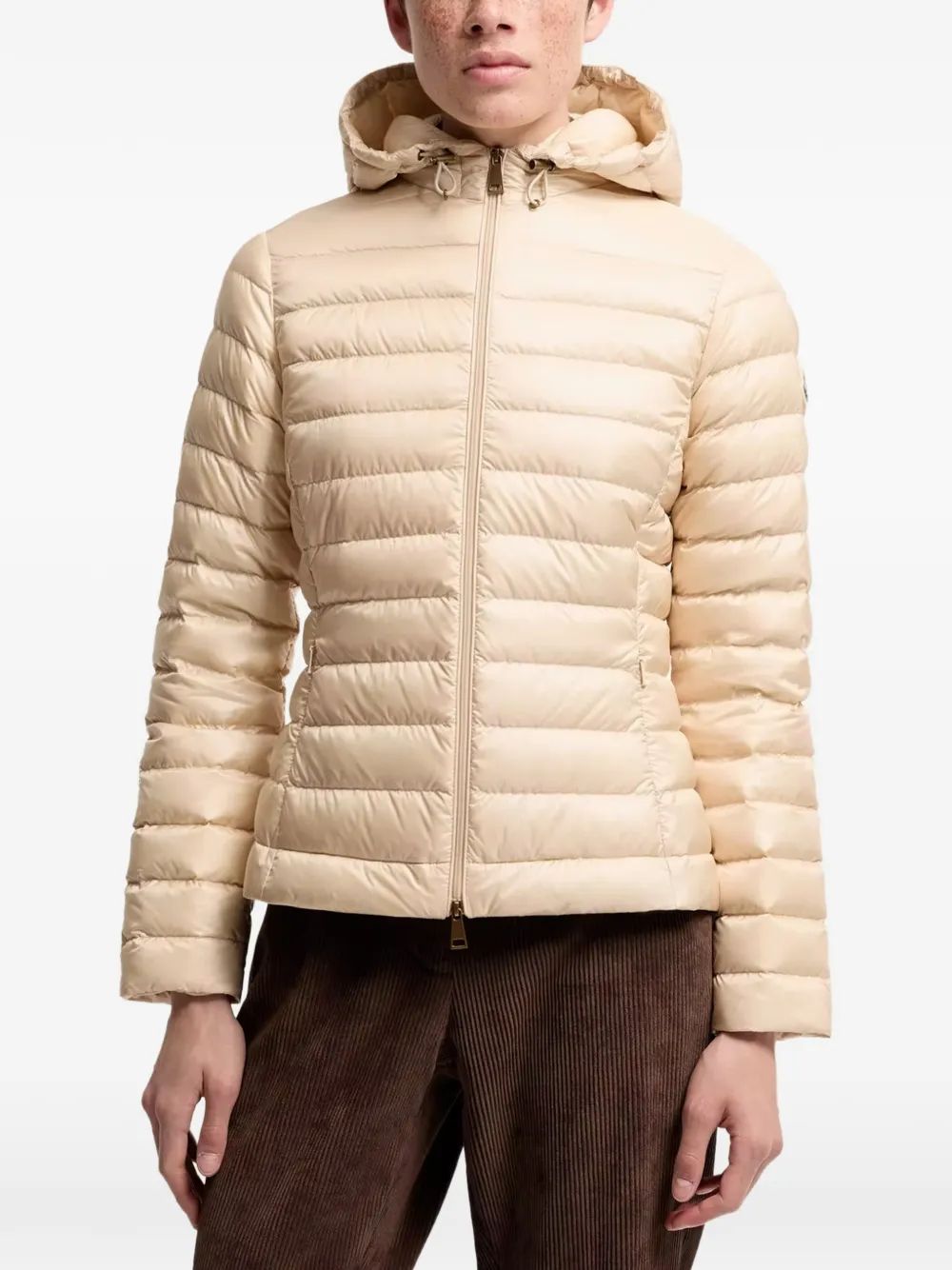 Moncler Gevoerd jack met capuchon Beige