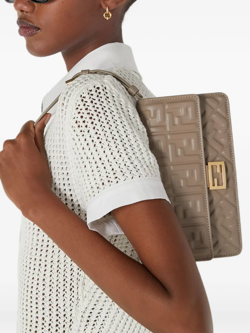 FENDI Baguette FF schoudertas Groen