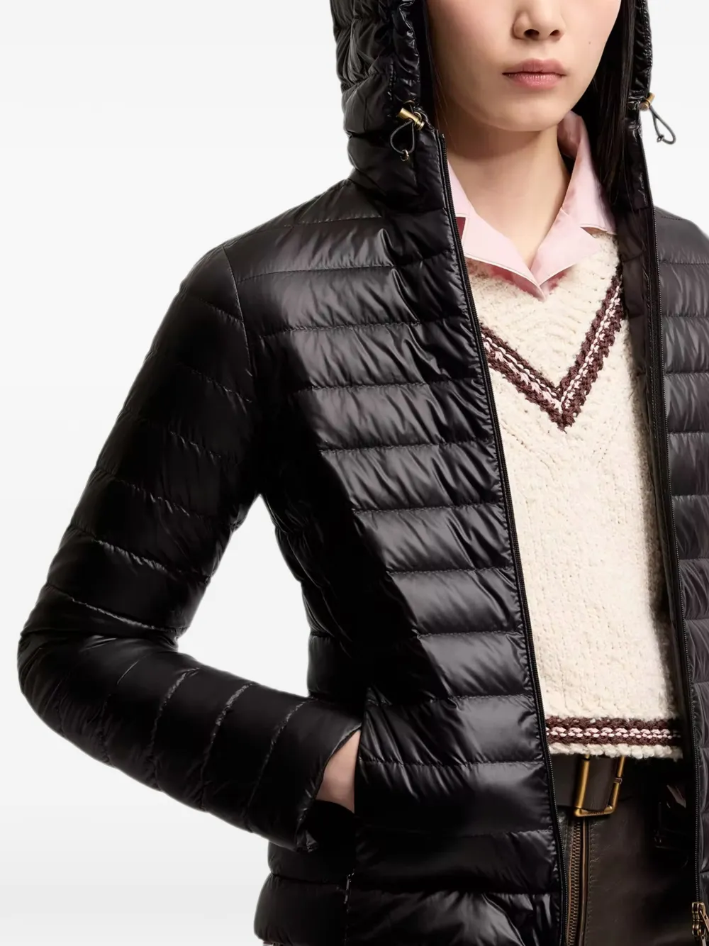 Moncler Igelhood jack met capuchon Zwart
