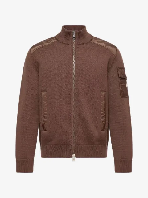 Moncler كارديغان بشارة شعار الماركة وأجزاء مخيوطة