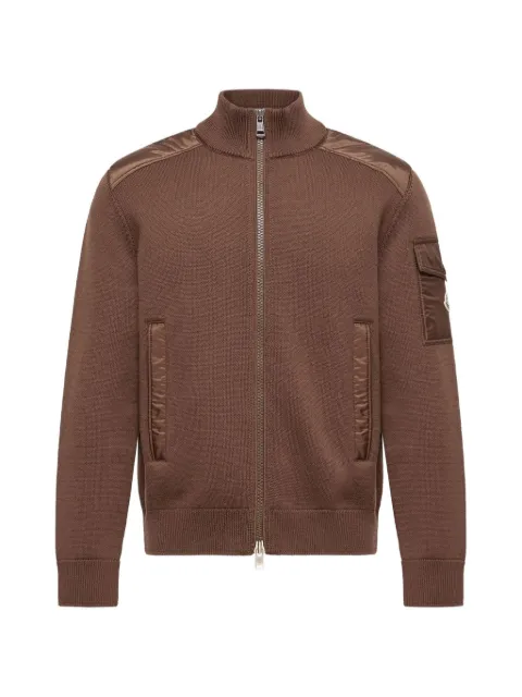 Moncler padded wool zip-up cardigan