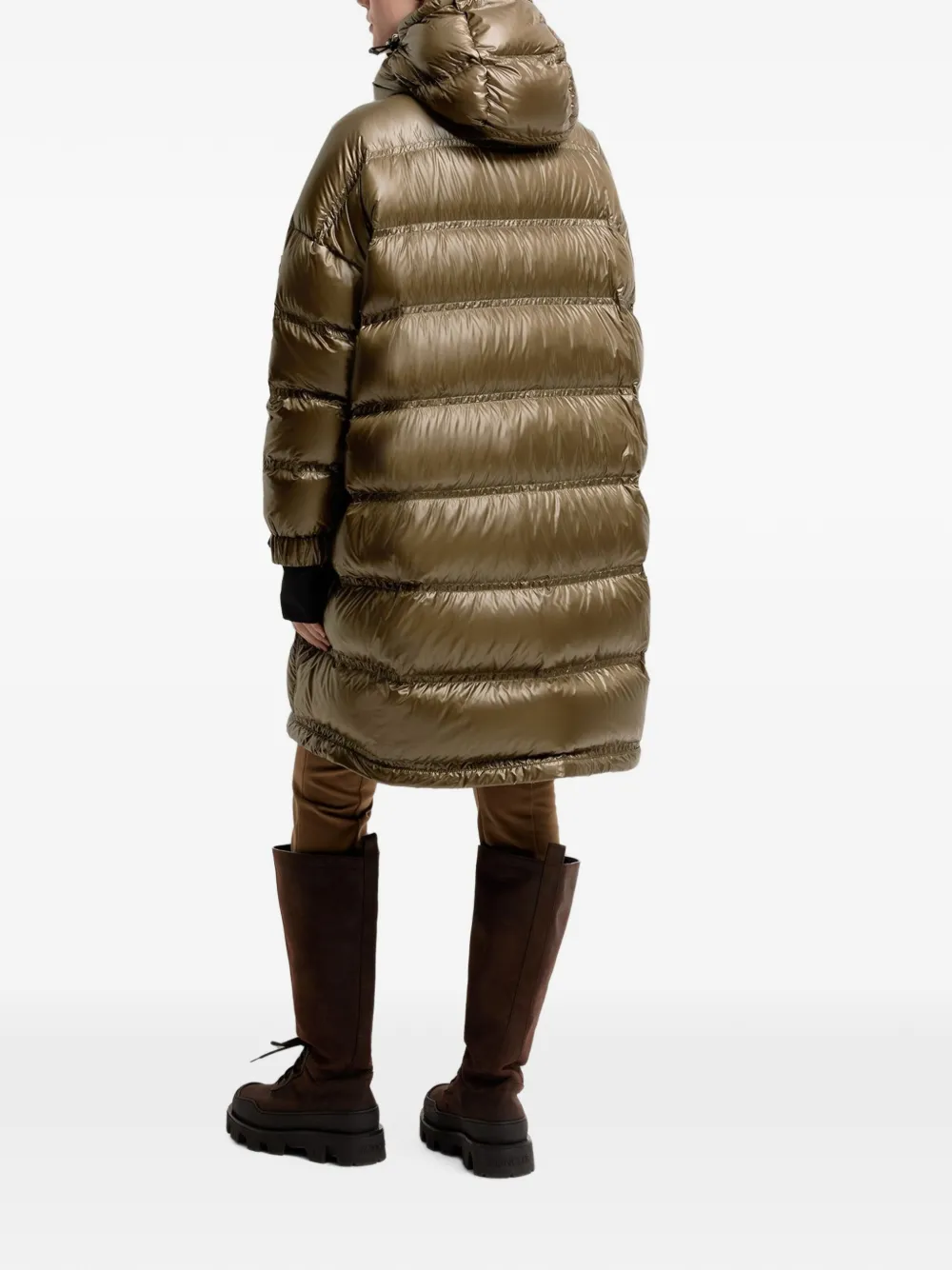 Moncler Grenoble Rochelairs gewatteerde jas met capuchon Groen