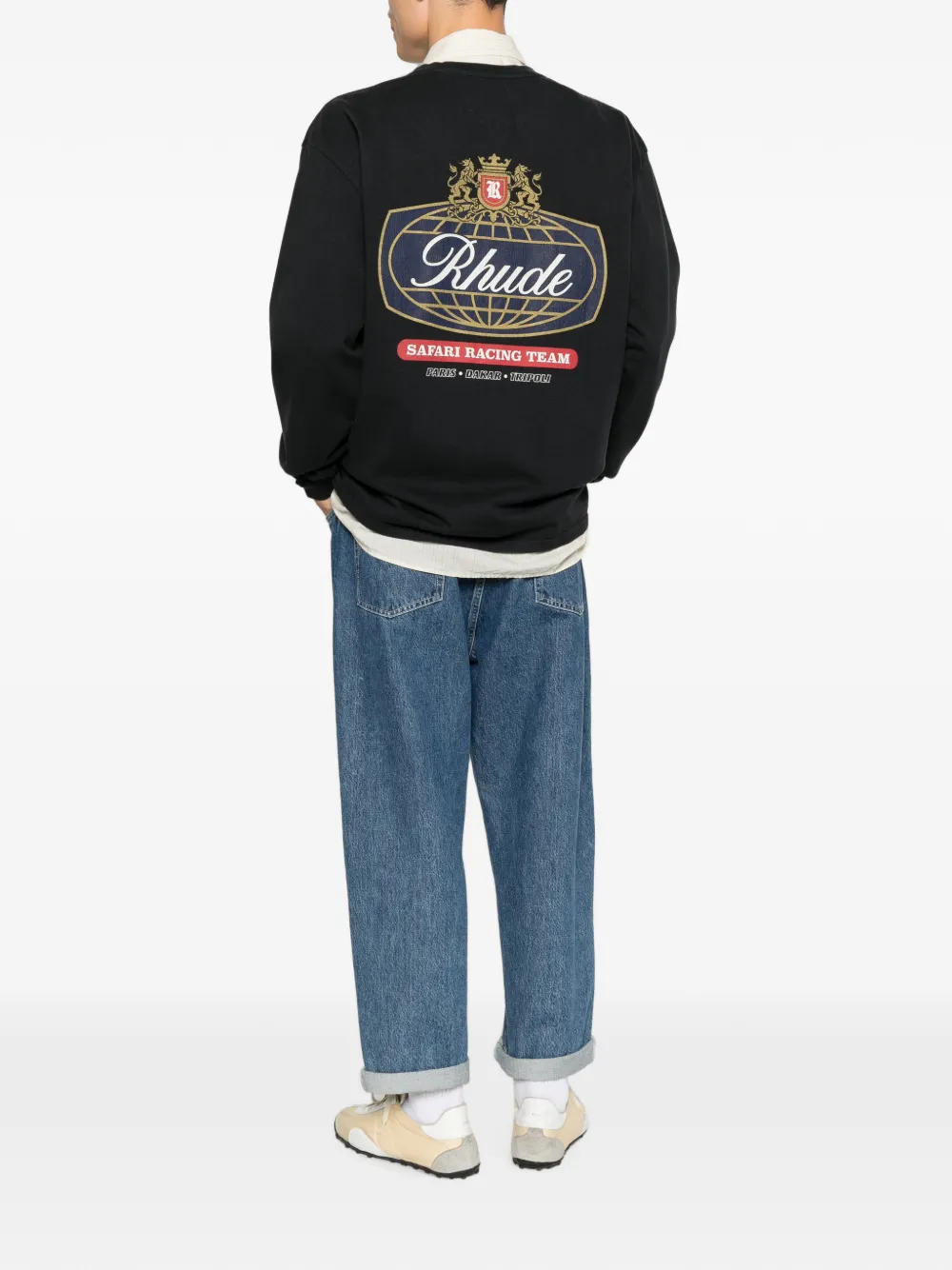 RHUDE Safari T-shirt met wapenschild Zwart