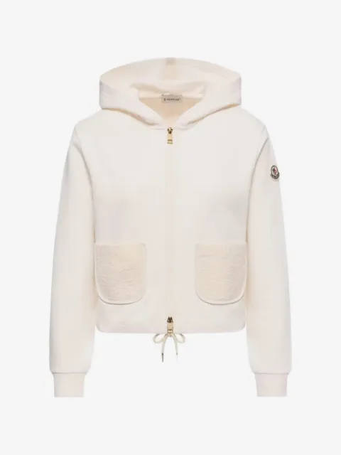 Moncler logo-patch zip-up hoodie