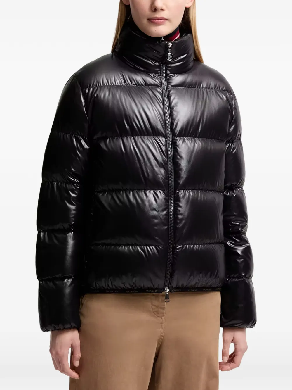  Moncler Abbadia Quilted Logo-patch Jacket - Negro 