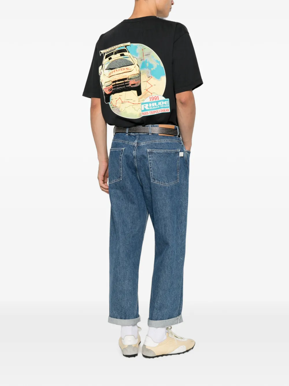 RHUDE T-shirt met grafische print Zwart