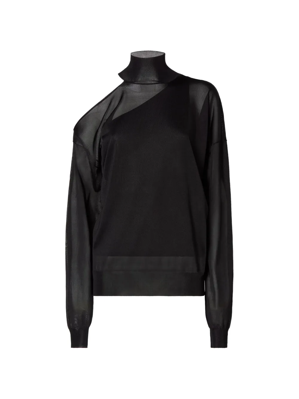 FENDI black silk organza sweater - Schwarz