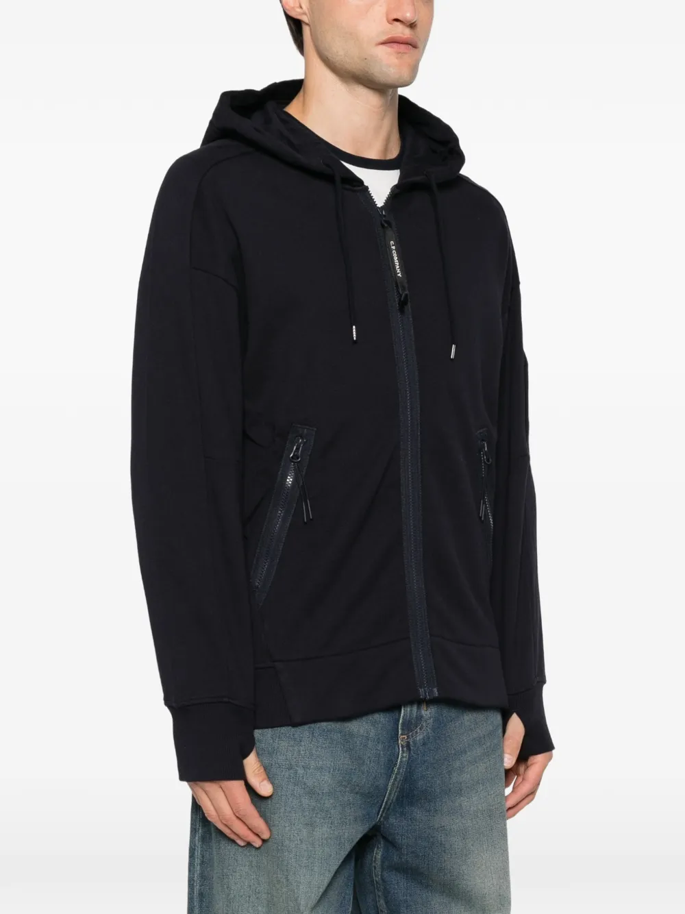 C.P. Company Hoodie met rits Zwart