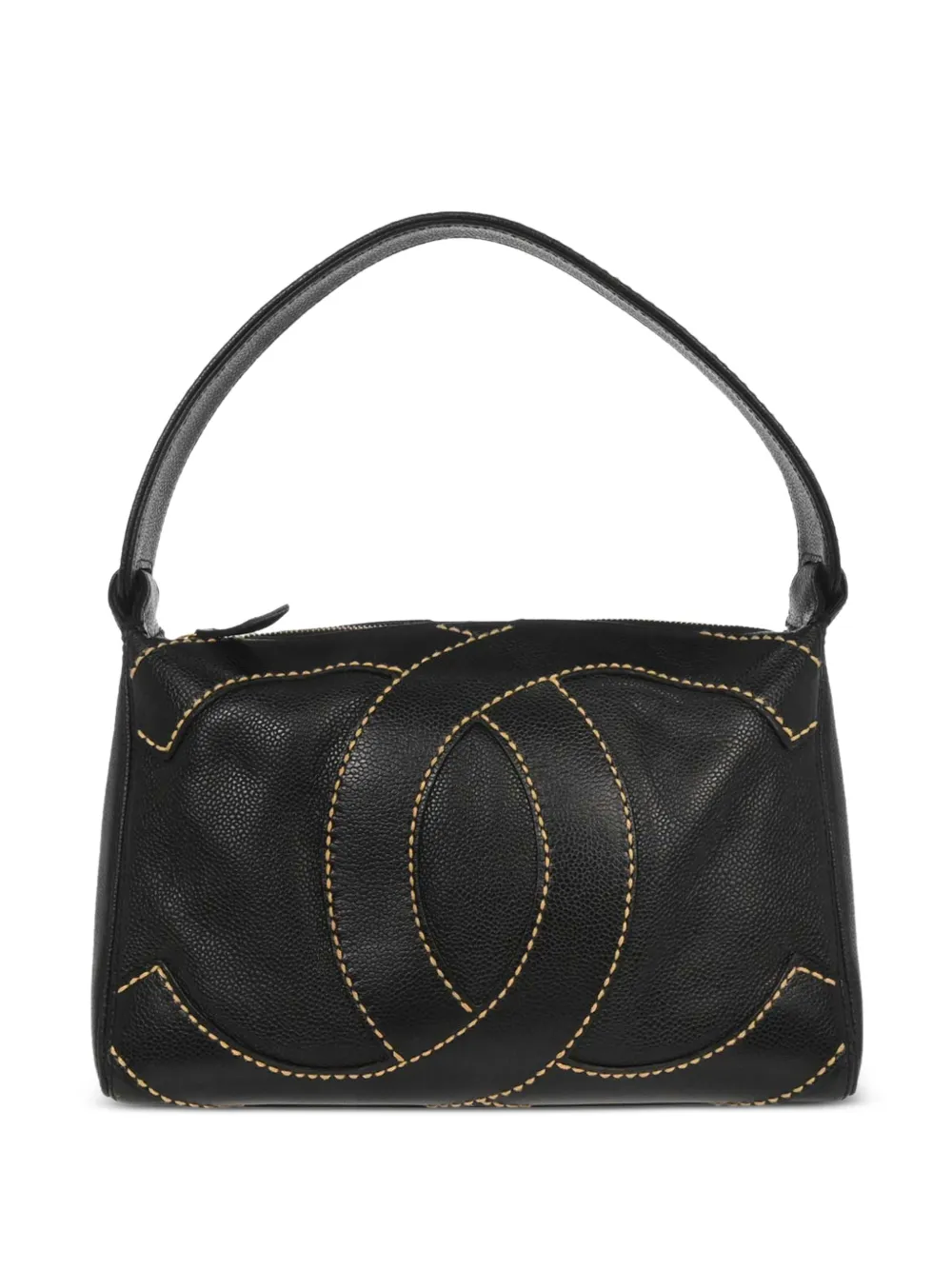 CHANEL Pre-Owned Borsa tote con logo ricamato 2005 - Nero