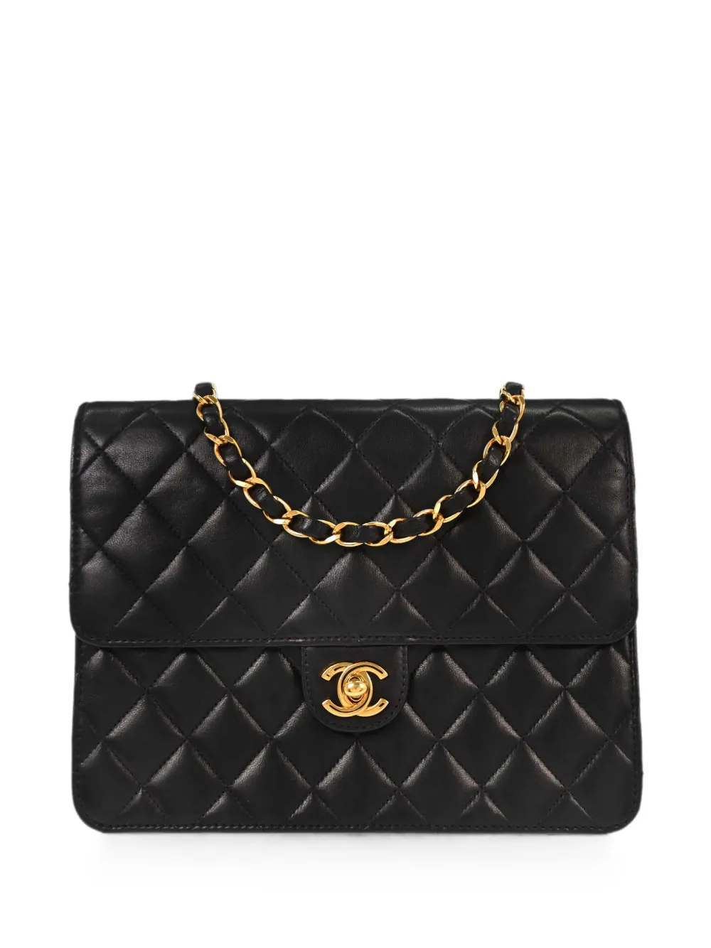 CHANEL Pre-Owned 2002-2003 turn-lock-fastening shoulder bag - Black