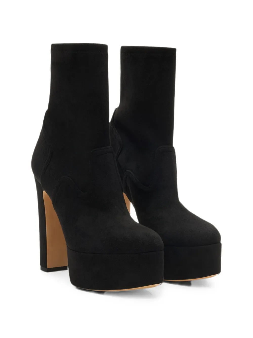 Casadei Patty platform ankle boots Zwart