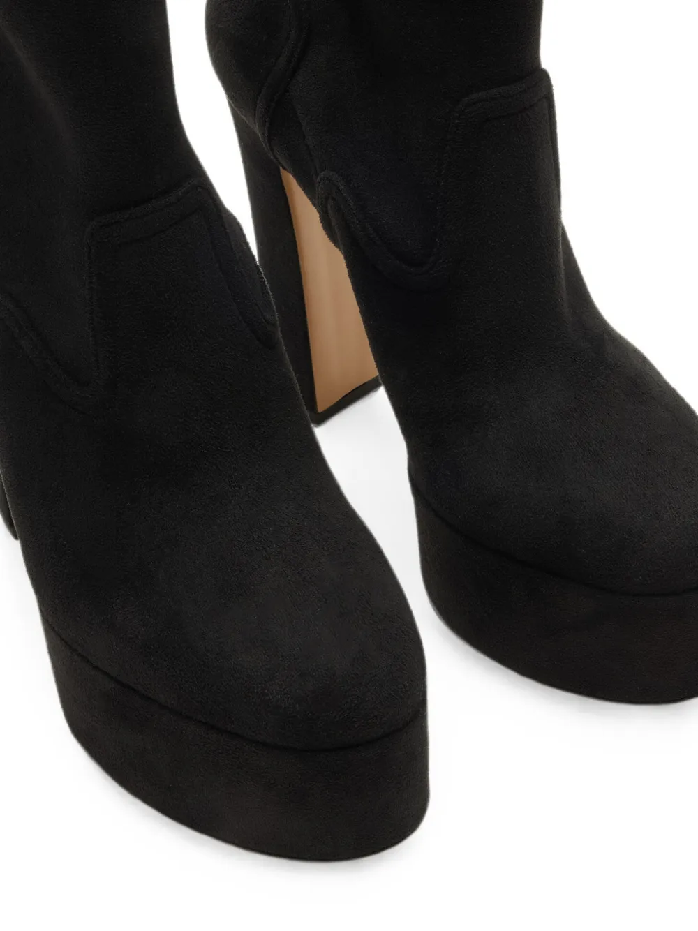 Casadei Patty platform ankle boots Zwart