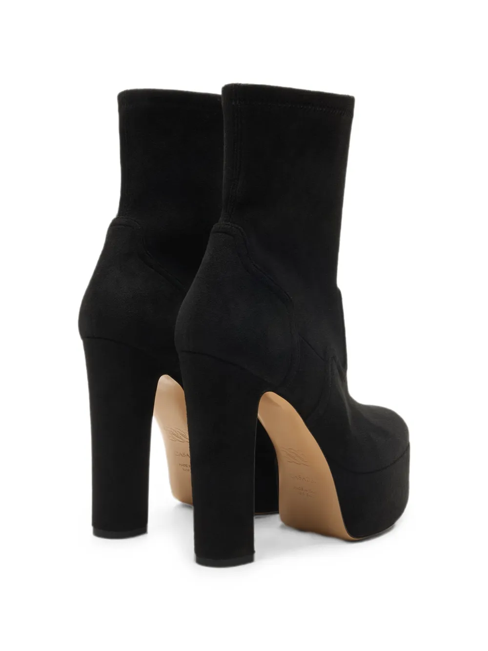 Casadei Patty platform ankle boots Zwart