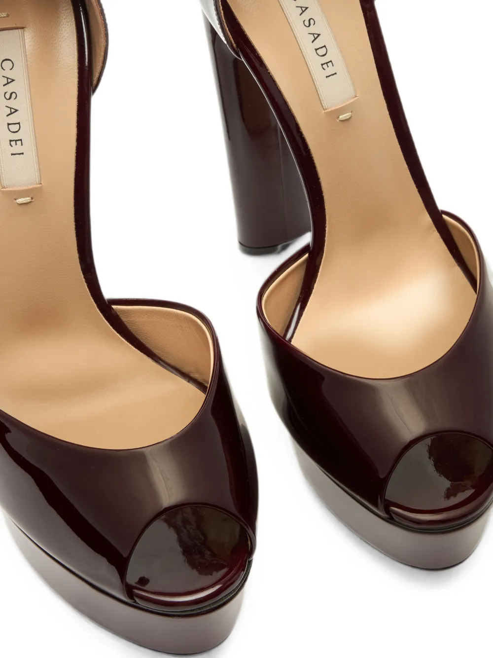 Casadei Flora patent leather sandals Rood