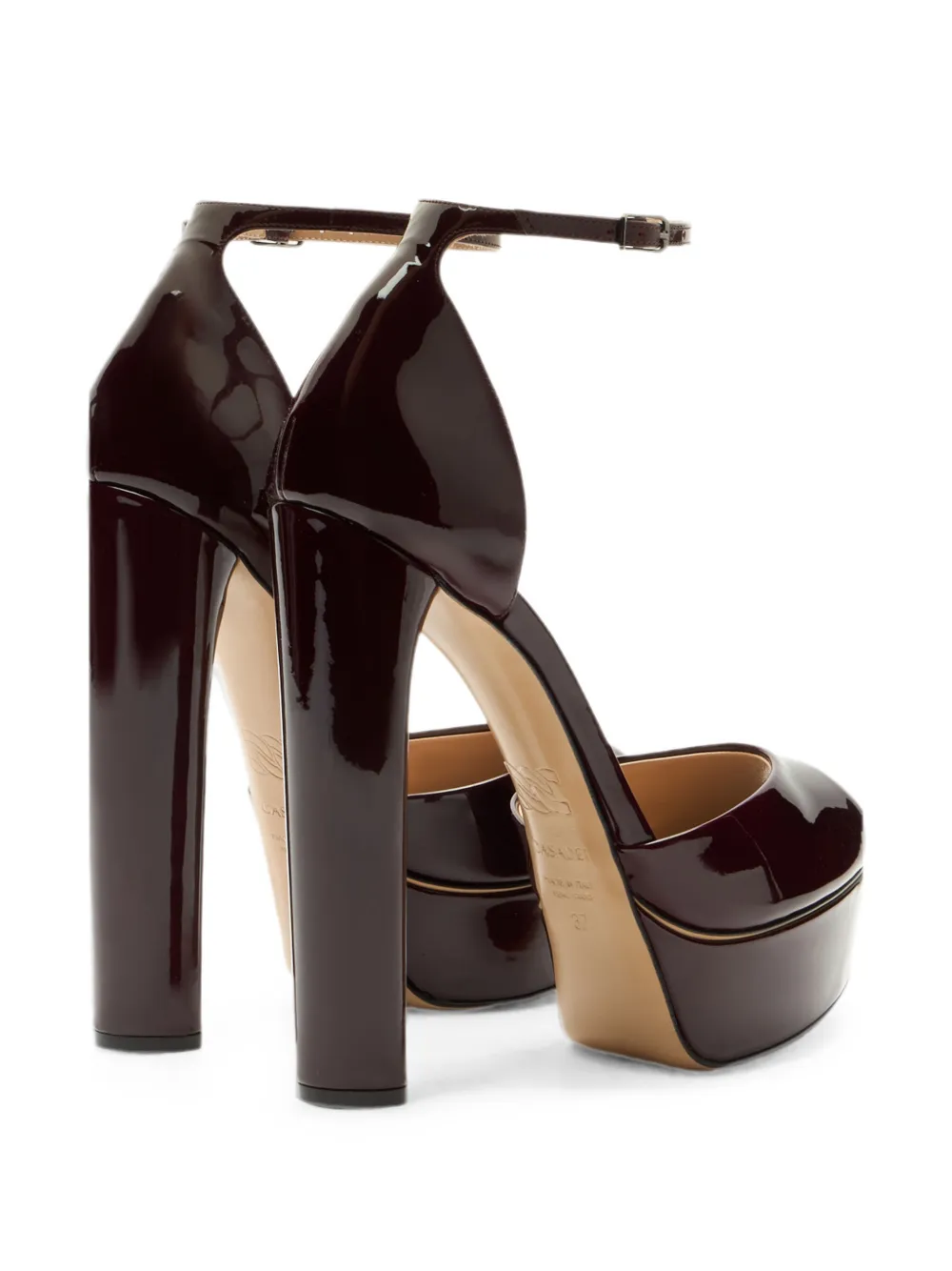 Casadei Flora patent leather sandals Rood