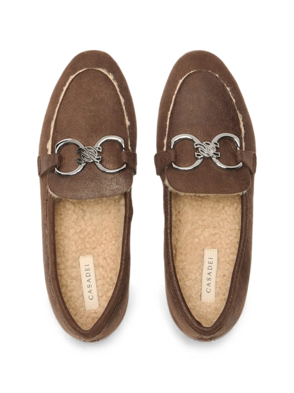 Casadei Bufaland chain-detail loafers Bruin