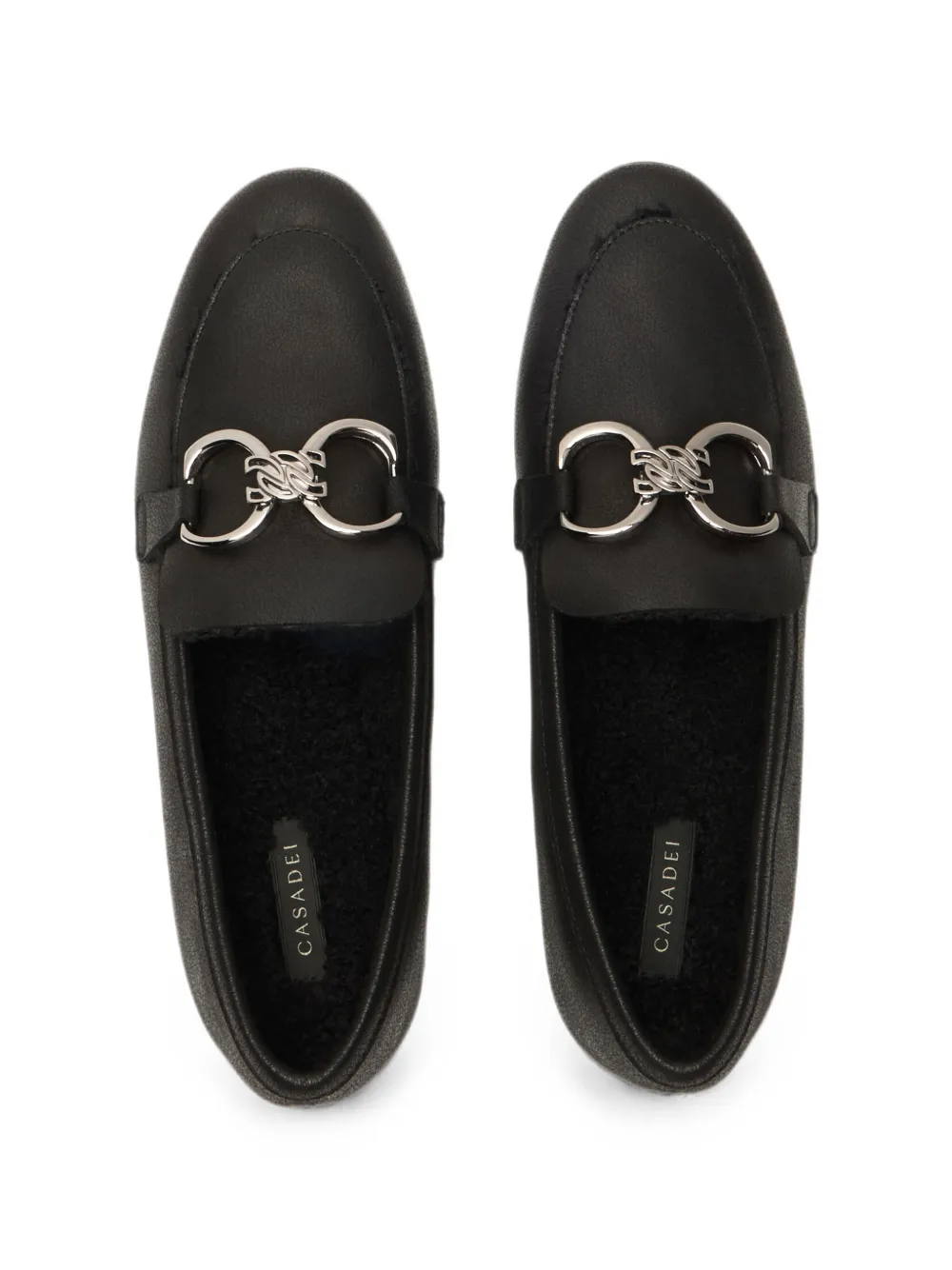 Casadei Bufaland chain-detail loafers Zwart