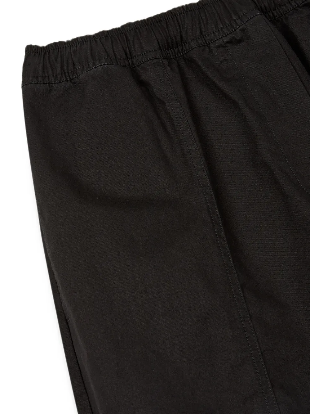 TOMBOY Katoenen-twill broek met toelopende pijpen en elastische taille Zwart